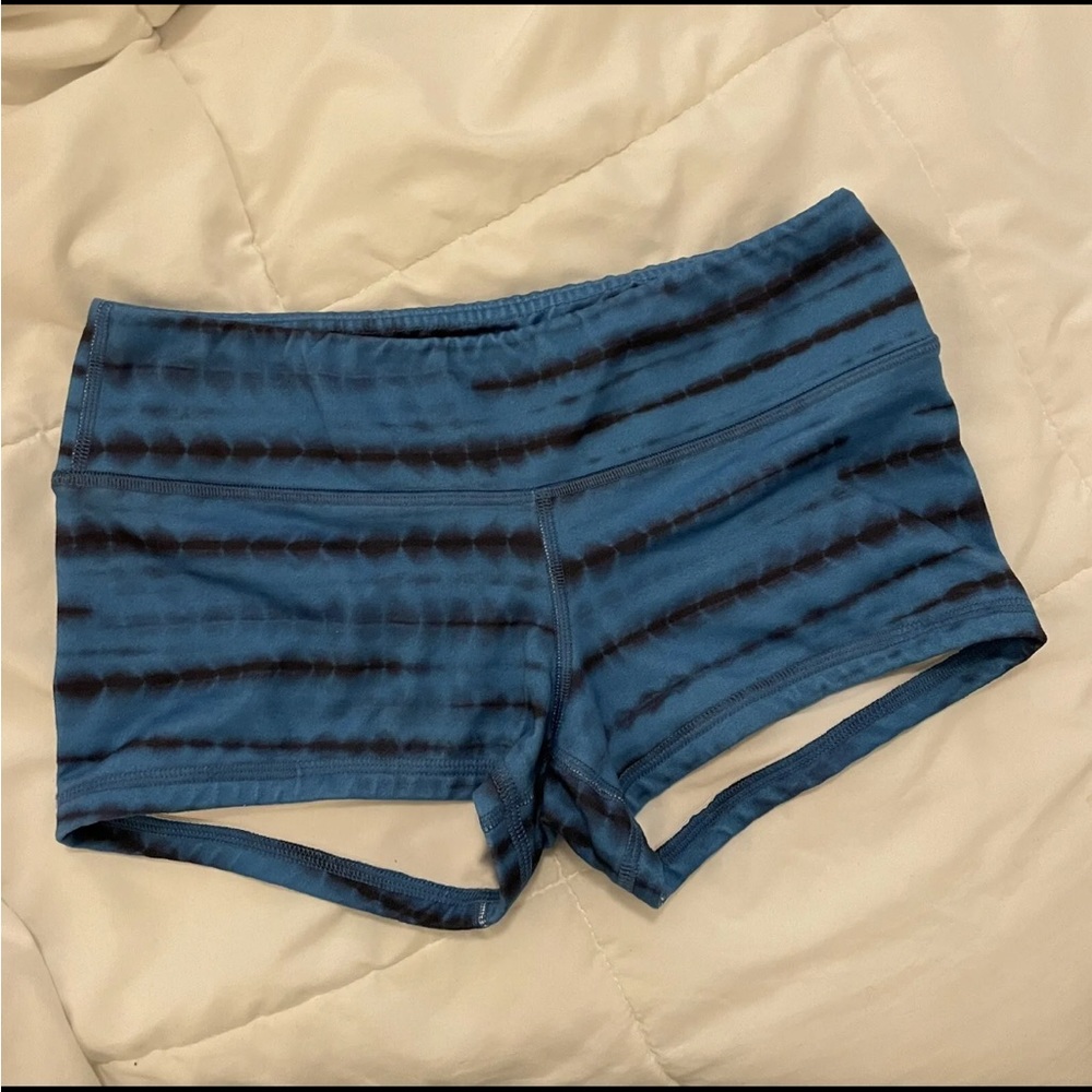 Fleo Blue Striped Booty Shorts